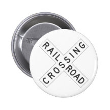 RailroadCrossing Zeichen Anstecknadel