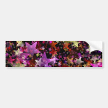 Rainbow Colors of Stars Background Bumper Sticker