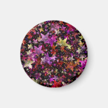 Rainbow Colors of Stars Background Fridge Magnet