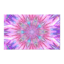 Rainbow Snowflake Stretched Canvas Prints