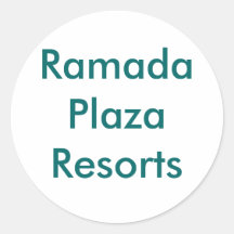 Ramada Piazza nimmt | Ramada | Erholungsorte Piazz Runder Aufkleber
