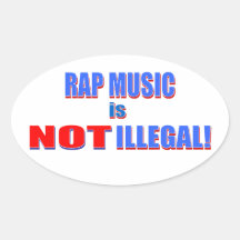 RAP Musik ist NICHT ILLEGAL! Aufkleber