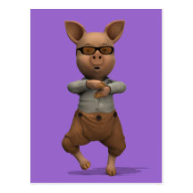 Rapper-Schwein Postkarten
