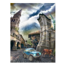 Raro Pueblo (Fragment) - Postkarte