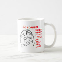 Raserei-Gesicht kein Kaffee Kaffeetassen
