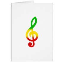 Rasta Anmerkung und dreifacher Clef Karten