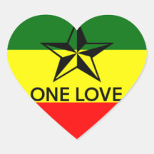 Rasta ein Liebe-Herz-geformter Aufkleber
