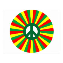 Rasta Frieden Postkarte