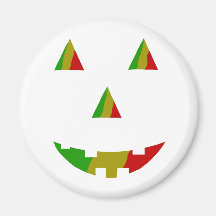 Rasta Kürbislaterne Kühlschrankmagnet