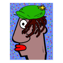 Rasta Mann Postkarte