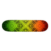 Rasta Paisley Personalisiertes Skatedeck