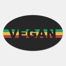 Rasta Striped veganen Aufkleber