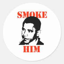 RAUCH OBAMA RUNDER AUFKLEBER