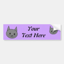 Rauchiges Grau-Katze Auto Sticker