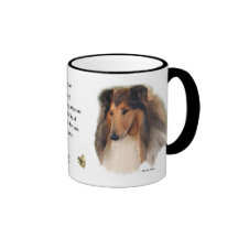 Raue Collie-Geschenke Tee Tassen