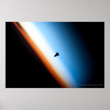 Raum-Shuttle-Bemühungs-Silhouette Posterdruck