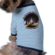 Raumfähre-Bemühungs-abschließende Produkteinführun Hunde T Shirt