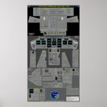 Raumfähre-Führerraum-Plakat
