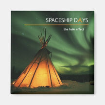 Raumschiff-Tagesmagnet (Halo) Kühlschrankmagnet