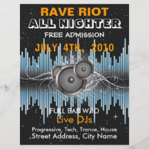 Rave-Aufstand-Musik-Flyer