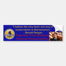 Reagan-Liberalist-Autoaufkleber