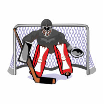 realistische Illustration des Eis-Hockey-Tormanns  Acryl Ausschnitte