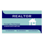Realtor/wirkliche Anwesengeschäftskarten blau Visitenkartenvorlage
