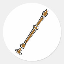 Recorder Runder Aufkleber