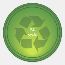 Recyceln Sie Aufkleber
