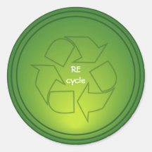 Recyceln Sie Aufkleber
