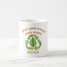 recyceln Sie Bild Tee Tassen