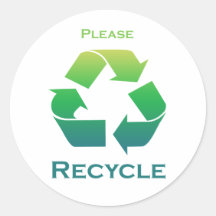 Recyceln Sie bitte Aufkleber