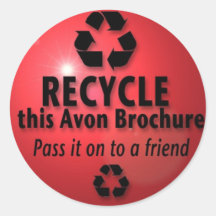 RECYCELN SIE DIESE BROSCHÜRE RUNDER AUFKLEBER