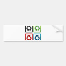 Recyceln Sie Entwurf Auto Sticker