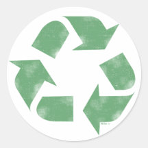 Recyceln Sie grafische Aufkleber