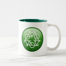 Recyceln Sie Grün Kaffeehaferl