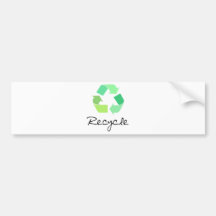 Recyceln Sie! Grünen Sie Entwürfe für Ökologie! Autosticker