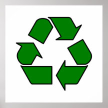 Recyceln Sie Posterdruck