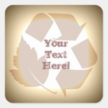 Recyceln Sie quadratischen Aufkleber #3