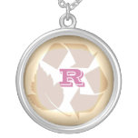 Recyceln Sie ringsum goldene Beige der Halskette