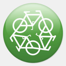 RECYCELN Sie Runde Aufkleber