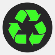Recyceln Sie Runder Aufkleber