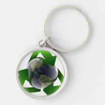 Recyceln Sie Schlüsselanhänger