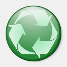 Recyceln Sie Symbol Kühlschrankmagnete