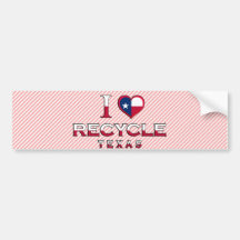 Recyceln Sie, Texas Autosticker