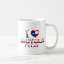 Recyceln Sie, Texas Tee Tassen