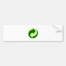 Recyceln Sie und Ökologie-Produkte u. Entwürfe! Autosticker