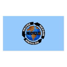Recyceln Sie Welt Visitenkartenvorlage