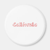 Red California Fridge Magnet
