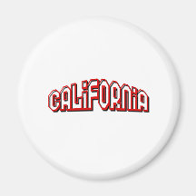 Red California Fridge Magnets